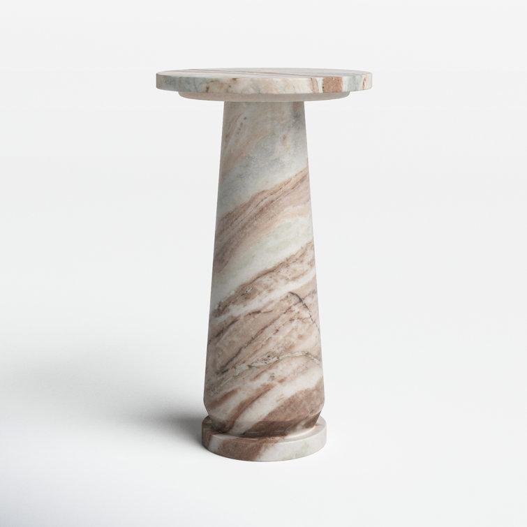 AllModern Marceline Marble Top End Table Reviews Wayfair